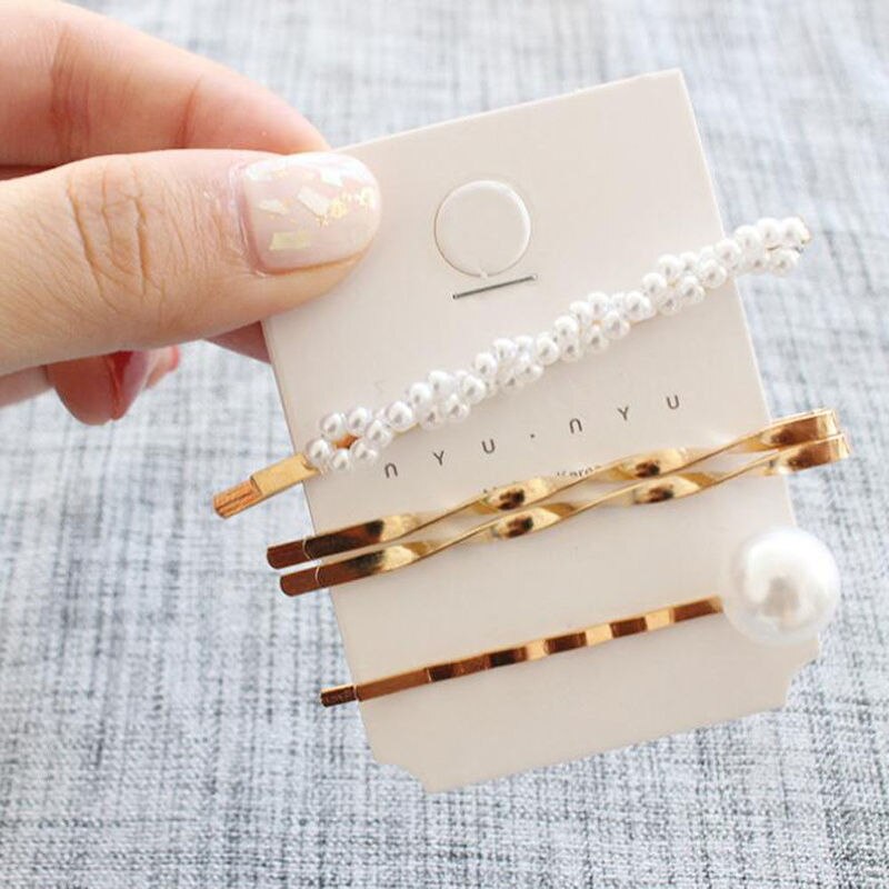 Gold Metall Haar Pins Set Perle Haar Clip für Frauen Haar Barrettes Haar Clips für Mädchen Styling Zubehör