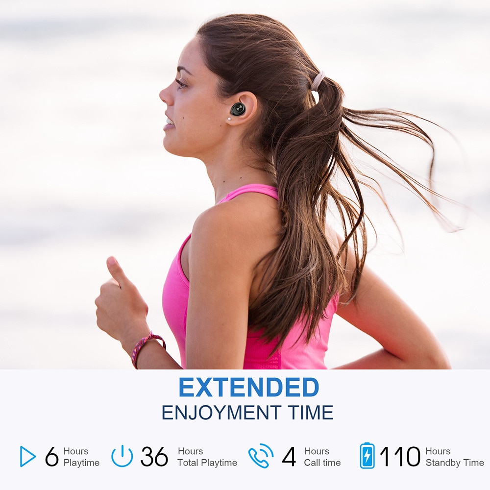 Wireless Bluetooth V5.0 Earbuds IP010A Earphone Stereo Sound Sensitive Touch Control Call Earphone Charging Case Ergonomic Shape