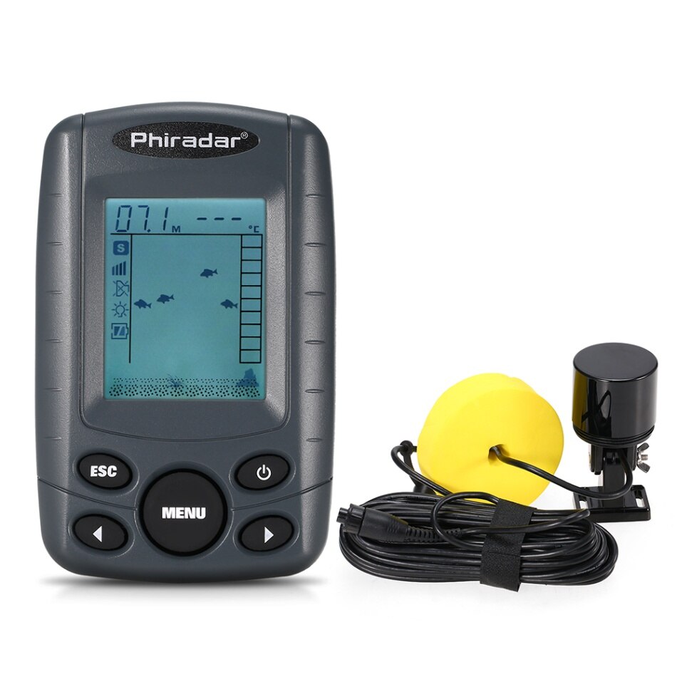 Portable 2.4 Inch LCD Fish Finder 240FT Depth Range Fishing Finder with Wired Sonar Sensor Transducer Fishing Tackle Pesca: Default Title