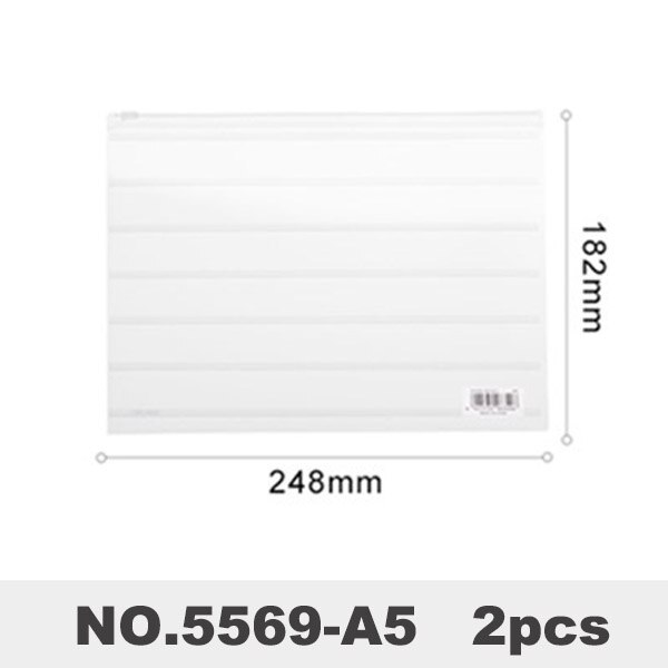 Deli 2pcs Transparent Foldable A4 File Folder Desk Document Paper Organizer Storage Bag Office School Stationery: 5569