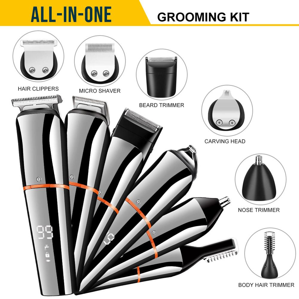 SURKER 6 in 1 Haar Haarschneidemaschine Volle Körper Haar Trimmer Rasierer rasierer Nase Trimmer Bart Trimmer Bausatz