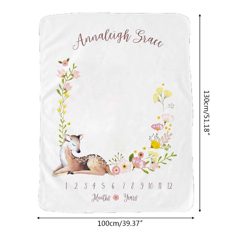 Couverture à swaddle motif d'animal | Relevé mensuel de bébé, croissance d'étape, accessoires de photographie à motif d'animal, pour réception pour -né
