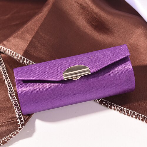 Leppestift etui retro brodert holder blomst med speil smykker emballasje boks tilfeldig farge