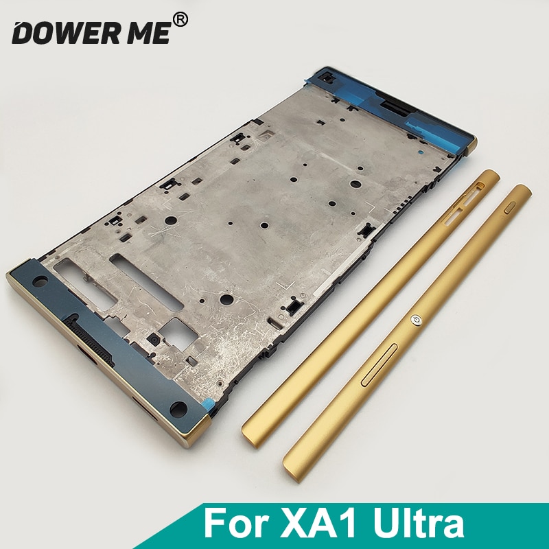Dower Me Midden Frame Chassis Bezel Met Metal Side Deel En Bottons Lijm Voor Sony Xperia XA1 Ultra G3221 G3212 g3226 XA1U