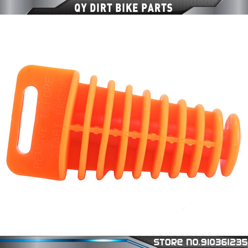 Exhaust tube plug Muffler washing WaterProof Plug for Dirt Pit Bike Motortcycle Supermoto street bikes ATV: orange