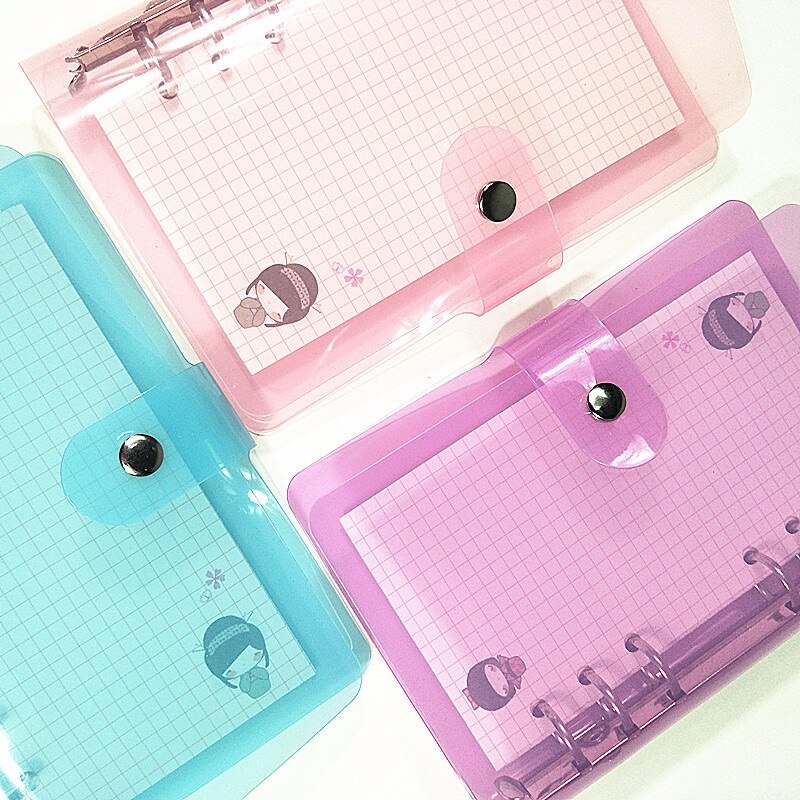 Three-Color 6-Hole Loose-Leaf Cover A5/A6/A7 Translucent Notepad