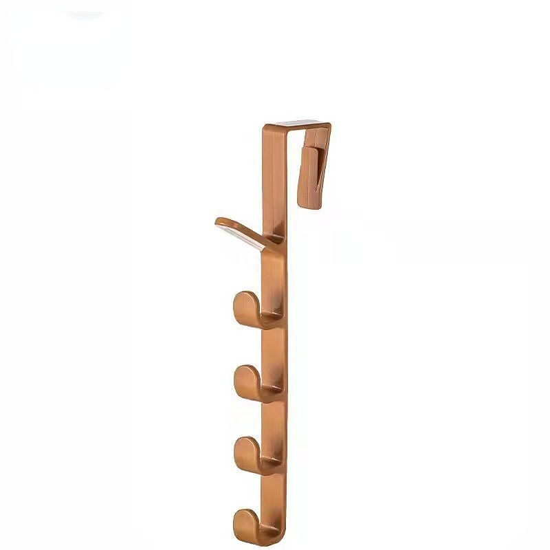 Colgador de puerta para dormitorio, estante para colgar ropa sobre la puerta, ganchos de organización de almacenamiento para el hogar de plástico, soporte para monedero para rieles de bolsos: Verde claro