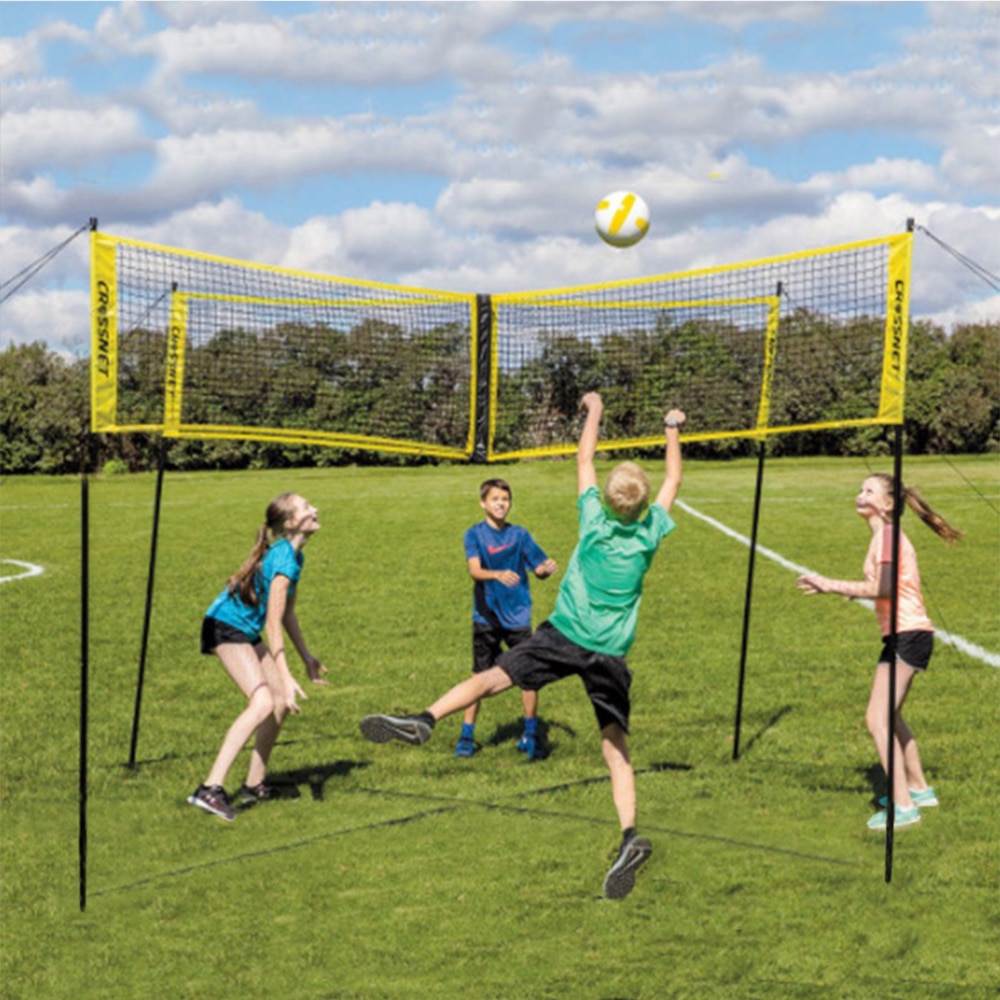 1 pc holdbare bærbare gule utendørs nyttig volleyballnettsett sportsforsyning sport