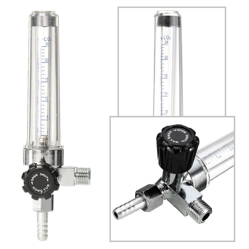 7mm 1/4pt 0.15 mpa mig flowmåler gas argon ar /co2 regulator svejsesvejsning
