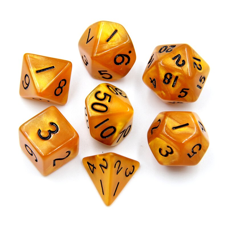 7PCS/SET Polyhedral Digital Dice Mixed D4 D6 D8 D10 D12 D20 DND Dice for RPG Role Playing Board Games