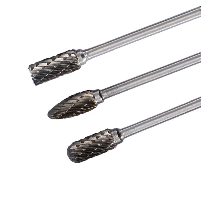 PEGASI10pcs hardmetalen boor chuck bits voor metalen braam tungstenio burs cnc frees dremel accessoires mini kegel set