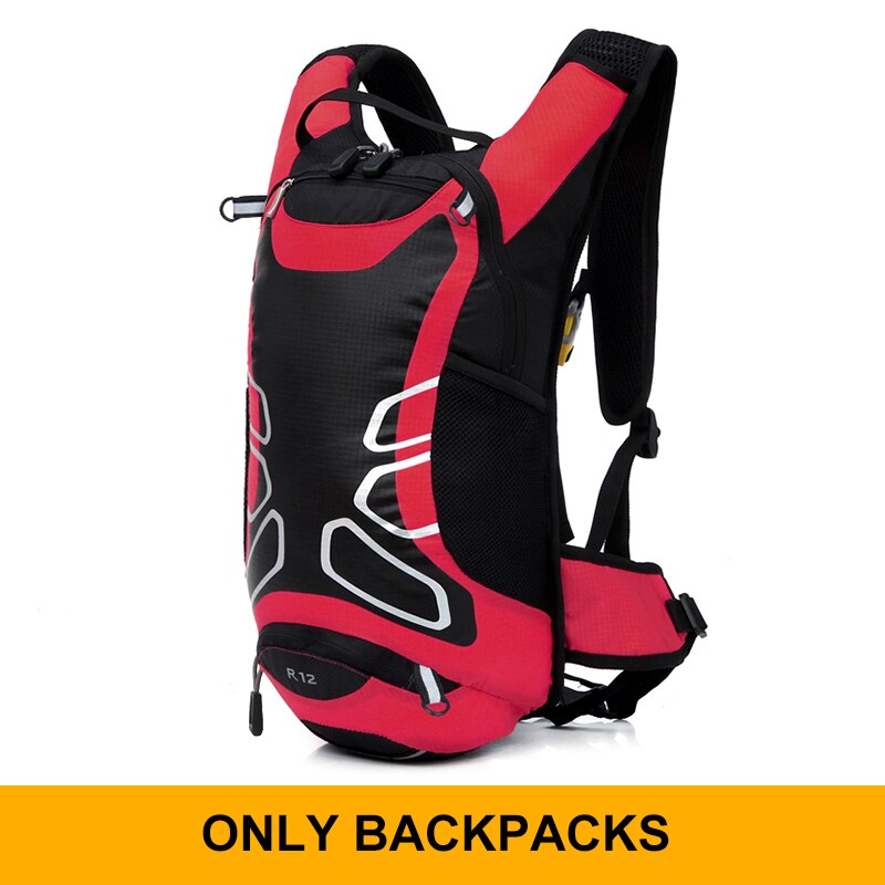 Ultra-light 15-liter bicycle backpack, mountain (MTB) or road bike cycling water bag, 2 liter water bag: red