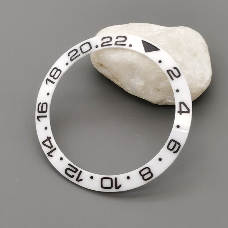 Insert de lunette en céramique incurvée de 38mm, adapté au SKX007 SKX009 GMT SUB, boîtier de montre NH35 NH36, anneau d'insertion de lunette de mouvement, pièces de montre pour hommes: Bleu