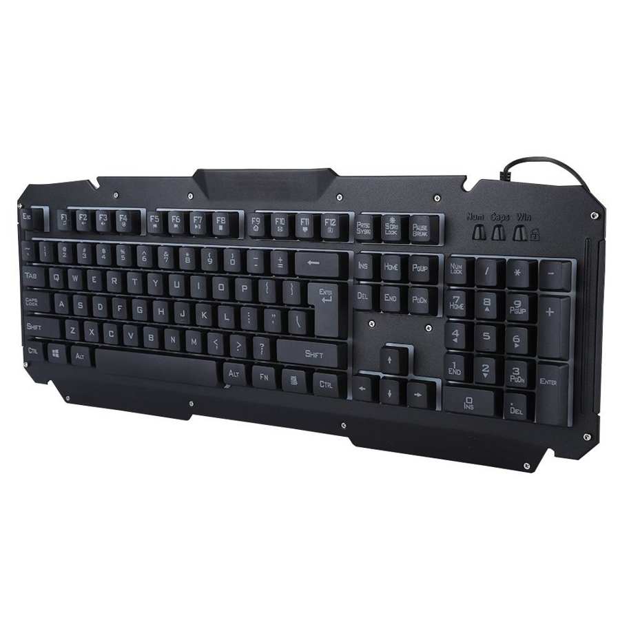 Game Keyboard Aluminum Alloy Panel Wired Keyboard for Computer