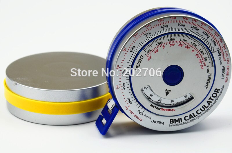 Bande de mesure imc en aluminium de , bande de mesure 0-150cm, calculatrice imc, bande de masse corporelle, bande de perte de poids pour régime