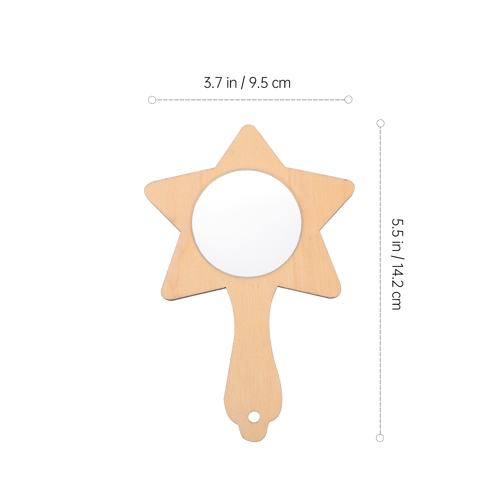 Espejo de madera para manualidades, espejo de mano de madera sin terminar, proyectos para niños, actividades de manualidades para niños, 10 piezas