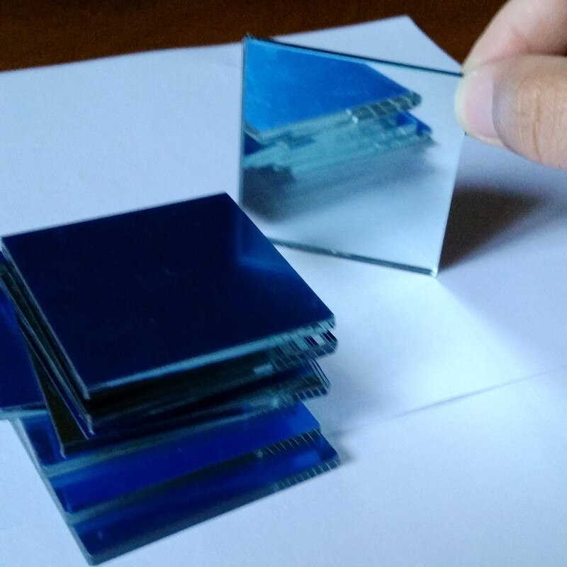 Aluminized Plane Mirror Plane Mirror Eliminate Ghosting 50 * 50mm