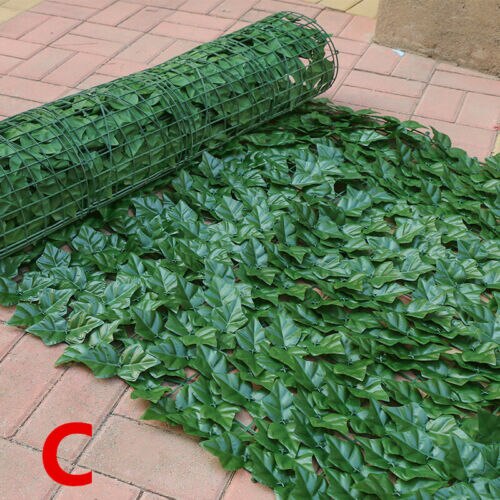✅Artificial Faux Ivy Leaf Privacy Fence Screen Garden Panels Outdoor Hedge: C / 0.25Mx0.5M
