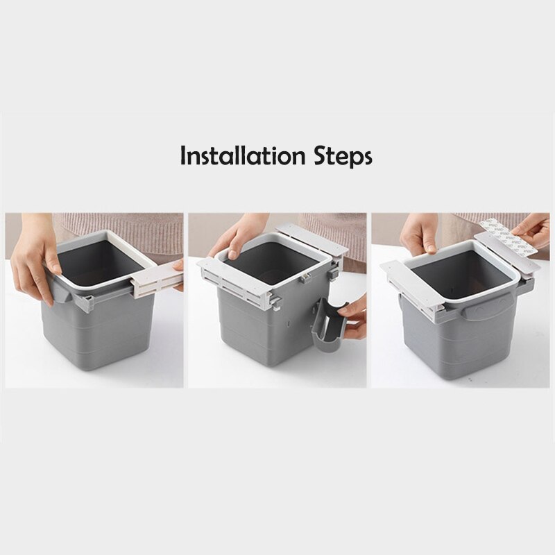 Poubelle à tiroir adhésif de bureau gain de place, crayon sous support de bureau collant, cosmétiques vaisselle, seau organisateur