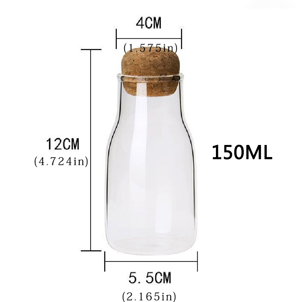 3 Sizes Clean glass Storage bottles for bulk produ... – Grandado