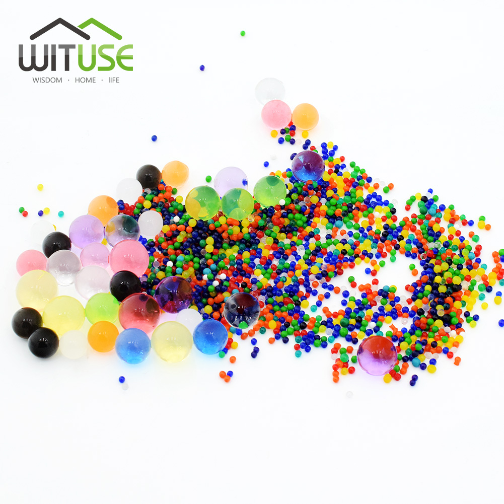 WITUSE 20000pcs/bag Crystal Soil Hydrogel Gel Polymer Water Beads Maison Growing Water Balls Big Flower/Wedding Decoration
