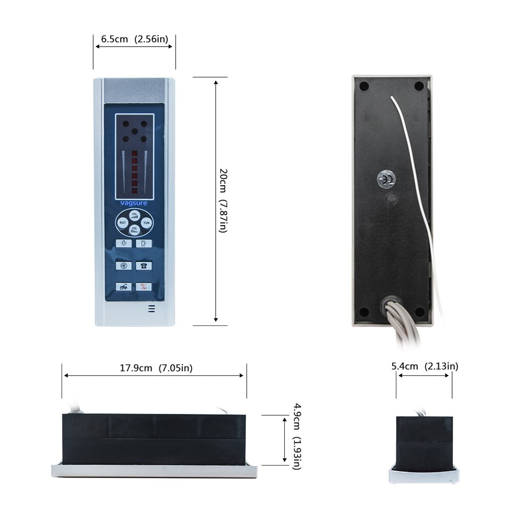 Vagsure 1Pcs Computer Control Panel Controller Digital Shower Speaker Freehand FM Radio Fan Shower Room Cabin accessories