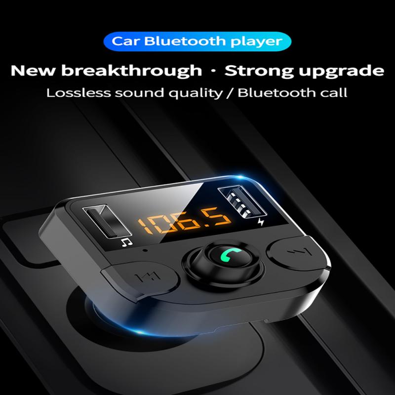 Auto Bluetooth Speler Dual Usb Auto Bluetooth Handsfree Telefoon Multifunctionele Kaart Fm Ontvanger Mobiele Telefoon oplader Voor MP3