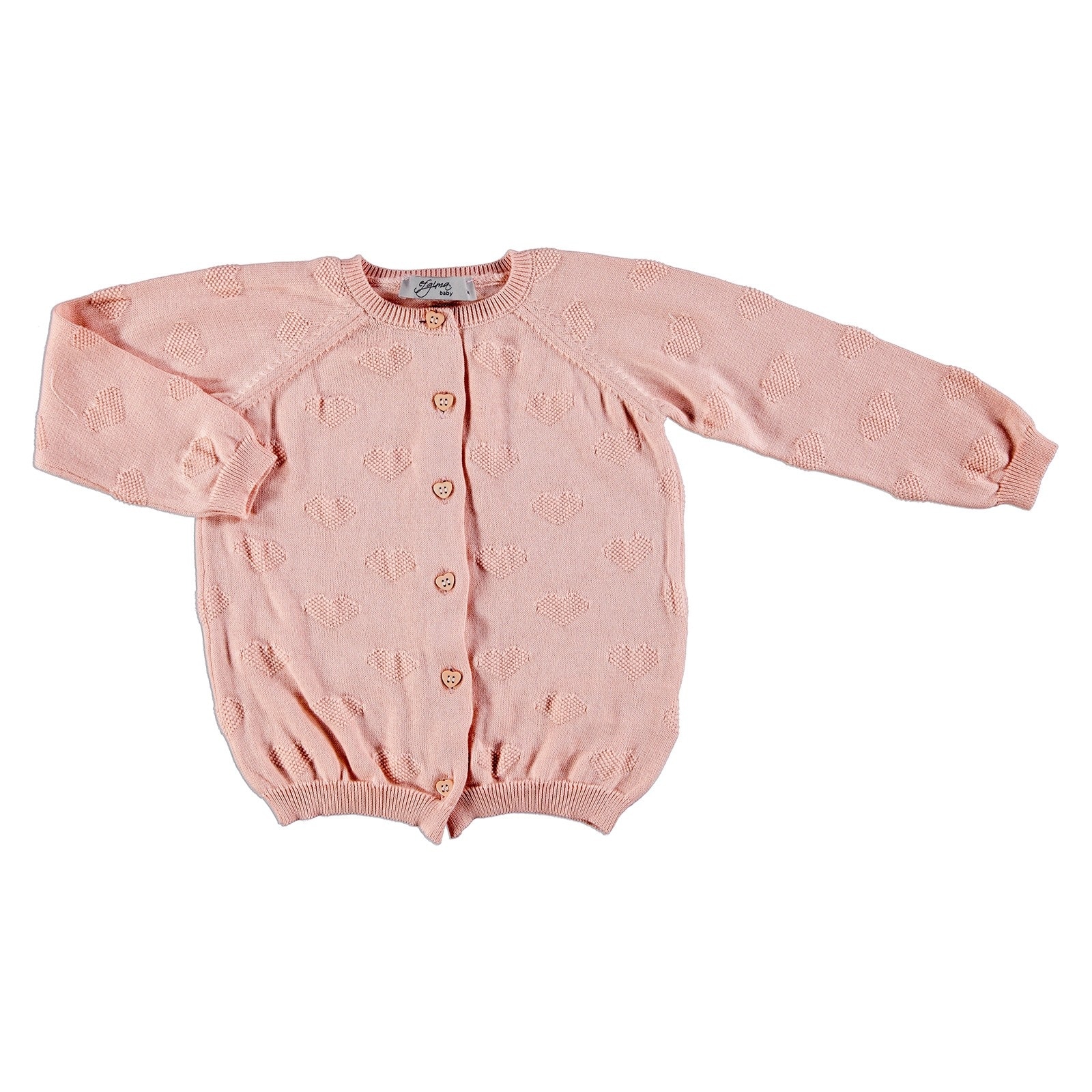 Ebebek Efgima Baby Winter Jacquard Herz Zugeknöpft Strickjacke