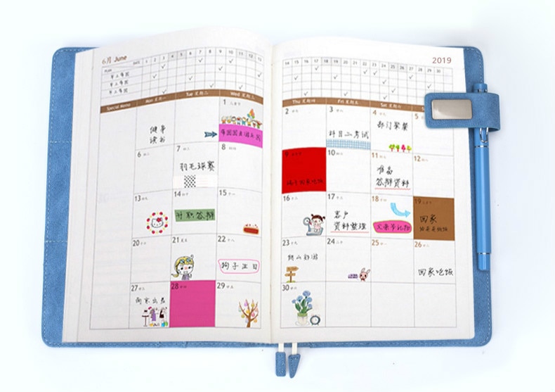 A5 Soft School Planner Notebook Daily Weekly Yearly Planner Notebook Personal Journal Diary Organizer Planner Agenda