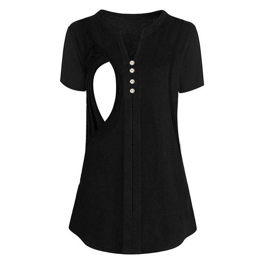 Striped Long Sleeve Maternity & Nursing Tunic Top