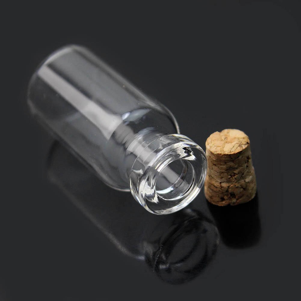 "Beste Preis Mini Klar Kork Phiole 20 Stck 16x35mm 2 ml sehr klein transparent Kork Glas Flaschen fläschchen 2 ml Perlen Bausätze Neue"
