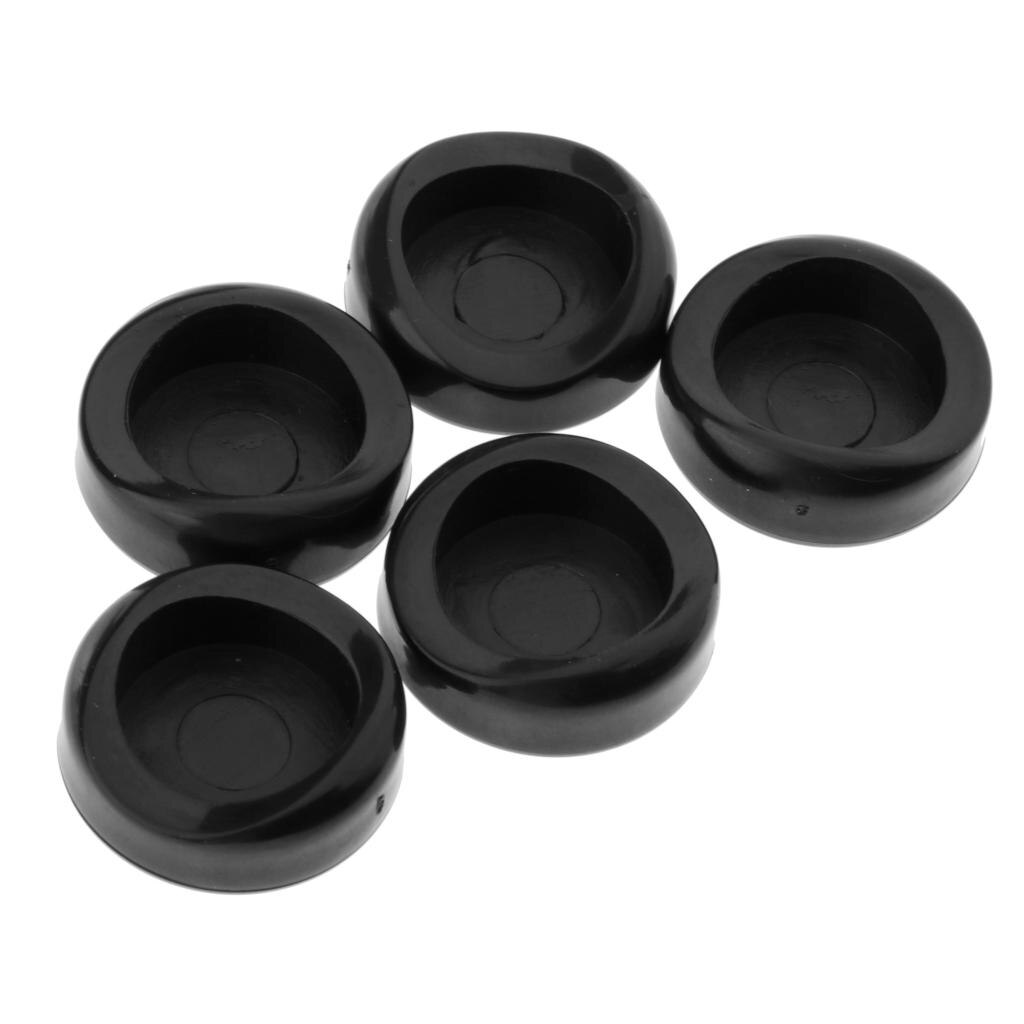 Saxophone Thumb Rest/ Button - Black Plastic - 5 Pieces - for Sax Parts Accessories Replace the Old and Broken