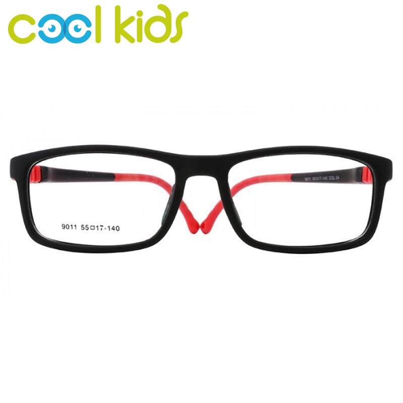 COOL KIDS Square Glasses Frames TR90 Flexible Child Glasses Frames Spectacles Frames for Kid Boy Girl Eyeglasses Optical Frames: 9011C4