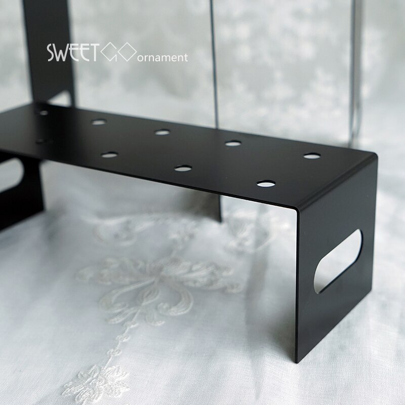 SWEETGO 10 hole black puch cake stand Makeup brush Storage dessert decorators home decoration bakeware cake table fitting