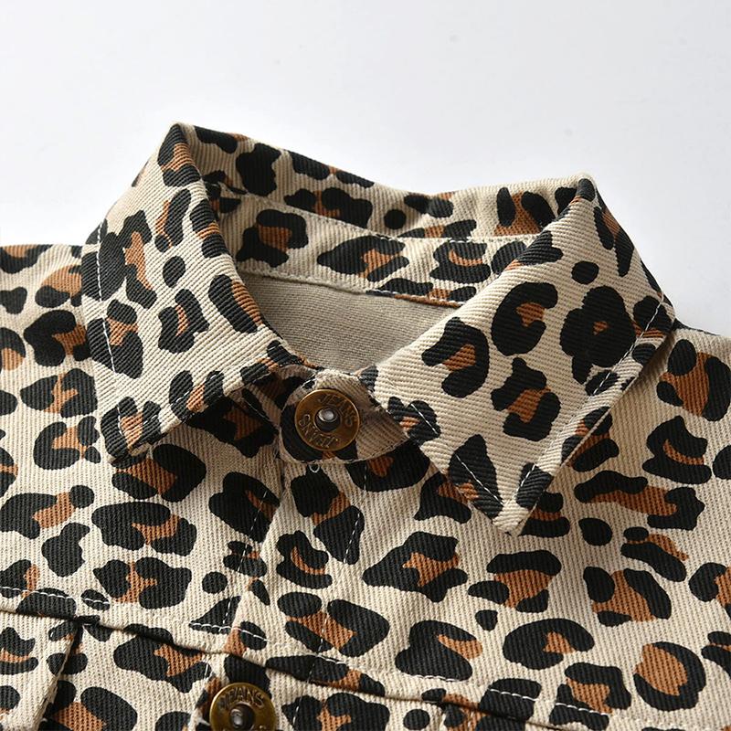 Babyinstar kinderblouses voor meisjes, luipaardprint meisjesblouses, kinderoutfits, peuterkleding, topjes voor meisjes