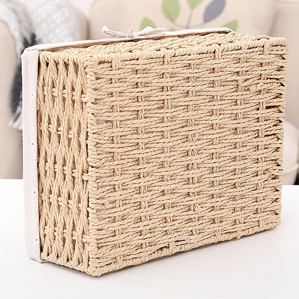 Canasta de almacenamiento de mimbre con forro extraíble de Pascua haz tu propia cesta Grande S M L