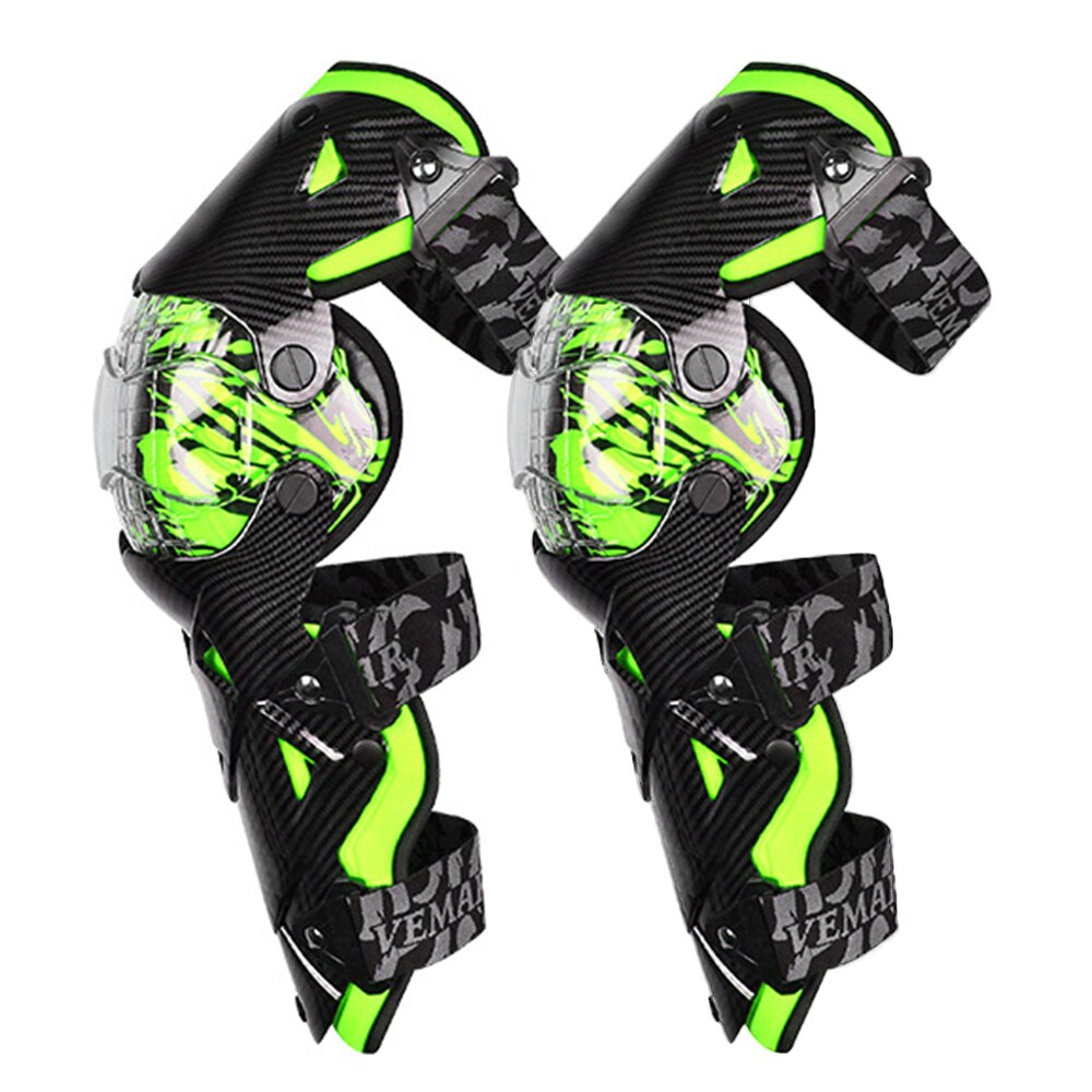 Rodilleras rosas para motocicleta para mujer, protectores de rodilla para Moto, Motocross: E-18 Green