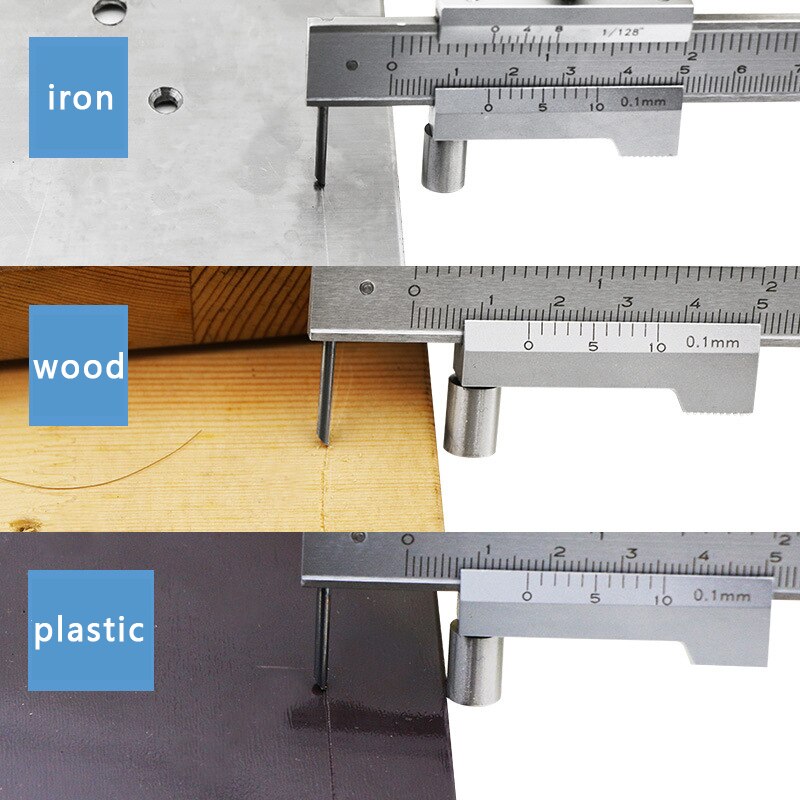 Calipers Parallel Crossed Caliper Parallel Ruler Caliper Cursor Marking Stainless Caliper Building Measuring Tools