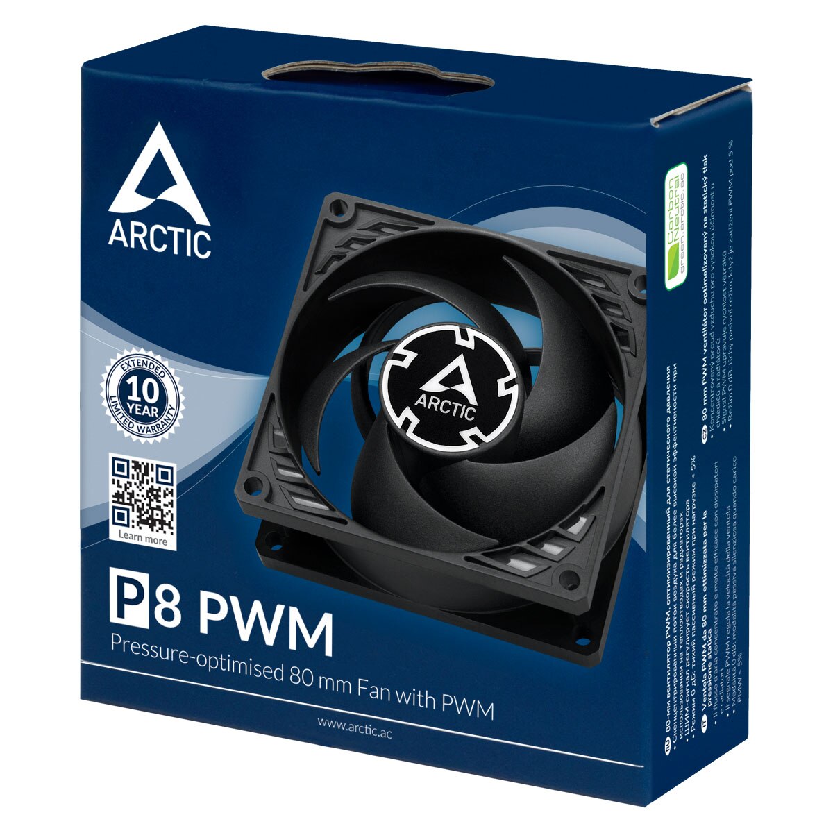 ARCTIC – ventilateur F8/P8 PWM REV.2/8cm, 4Pin PMW, réglage du contrôle de la température, refroidisseur de 80MM
