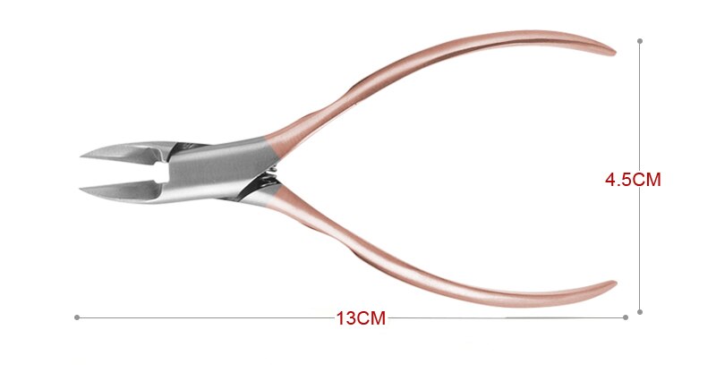 Rose Gold Nail Scissors Fingernail Toenail Cuticle Nipper Pedicure Paronychia Trimmer Dead Skin Remove Clipper Manicure Tool