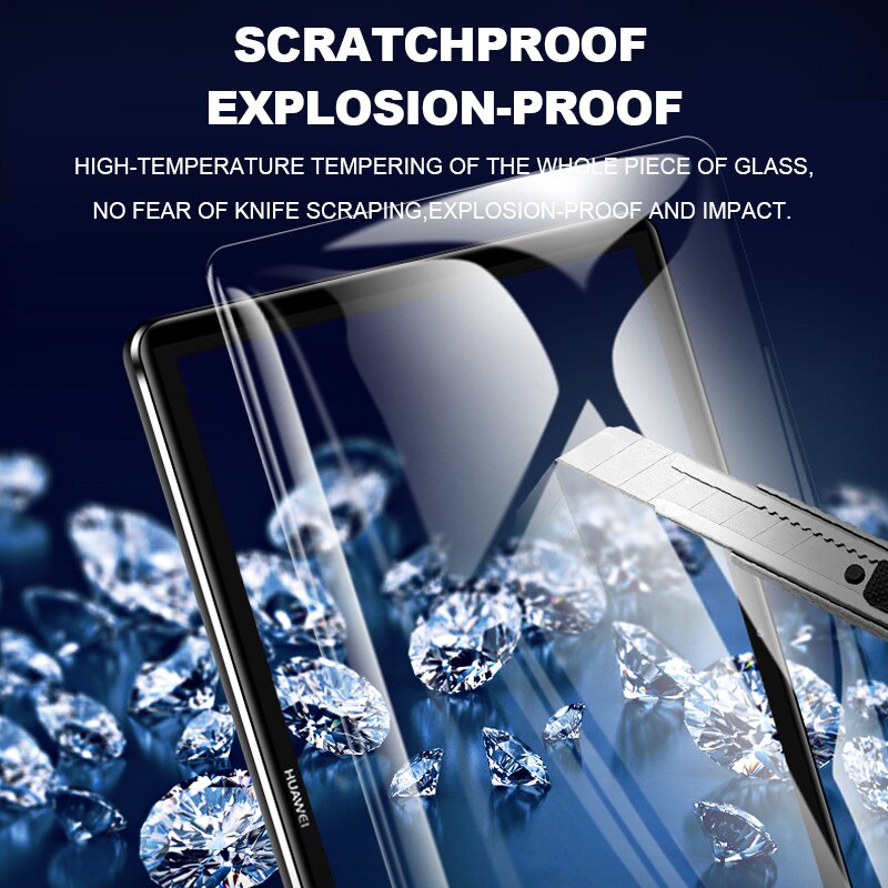 Verre trempé pour Huawei T5 10 verre tablette protection d'écran pour Mediapad M5 lite Pro M6 10.8 8.4 M3 Lite 10.1 8 T3 Film