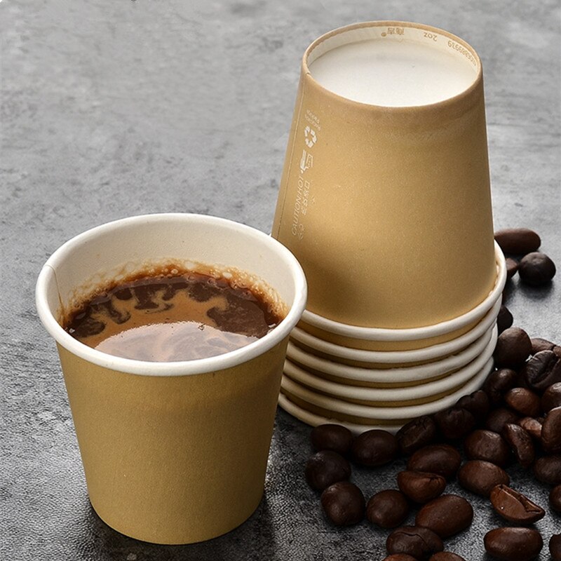 100Pcs Wegwerp Koffiekopje 2Oz 50Ml 4Oz 100Ml Kleine Thee Cup Mini Fruit sap Yoghurt Koud Drink Paper Cup