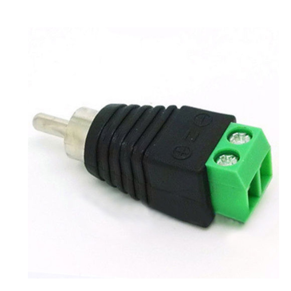 Video Adapter Portable AV Screw Terminal Wire Male Audio Connector Cable Plug Speaker Accessories Jack Small Replace Metal