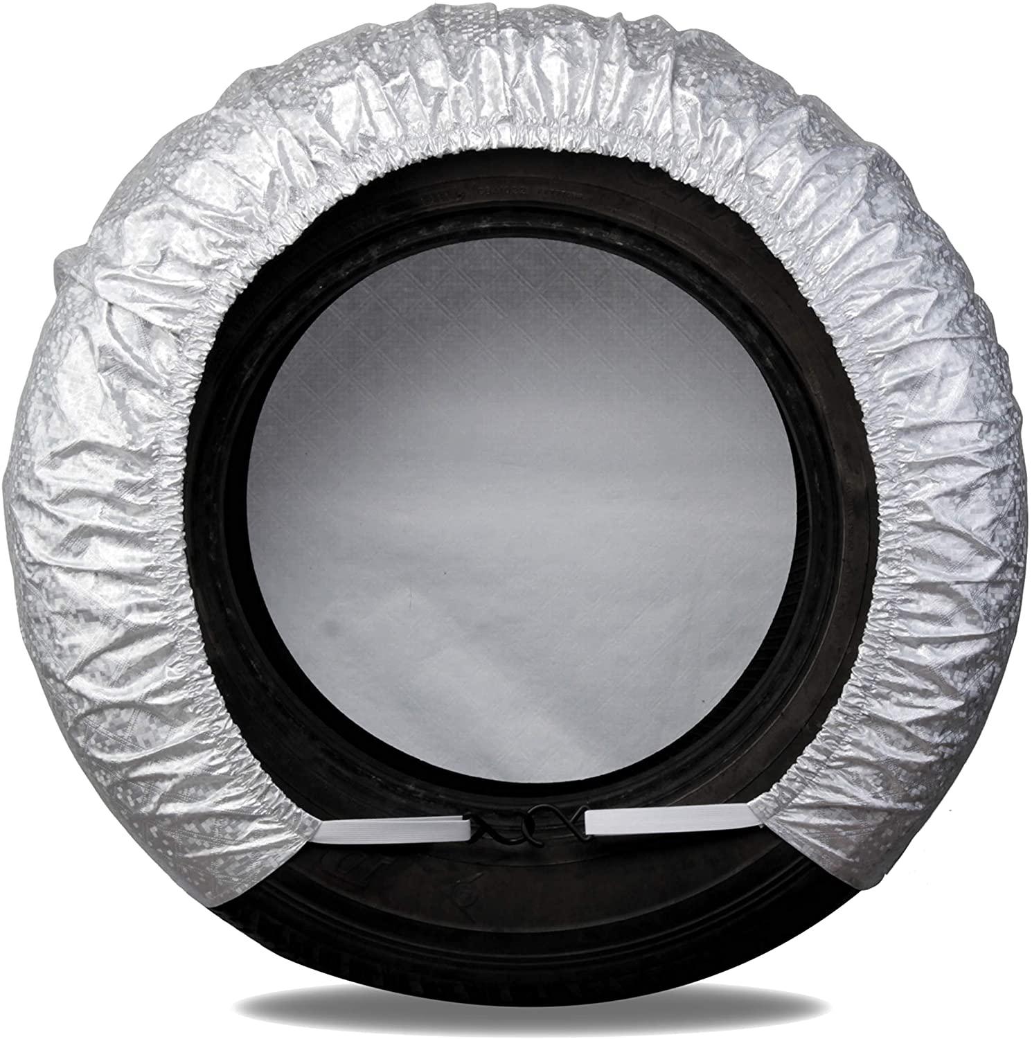 Bandenhoes 4 stuks bandenhoes auto reservebandhoes opbergzakken draagtas polyester band voor auto's wielhoezen 13-19 inch 19-23 inch (kleur: S maat