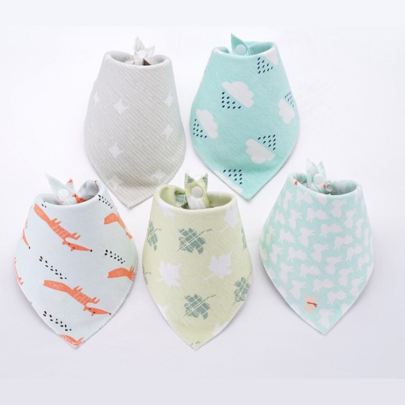 3 Stks/partij Slabbers Bandana Baby Speeksel Handdoek Voor Jongens En Meisjes Doek Print Animal Driehoek Katoenen Baby Sjaal: Lavendel