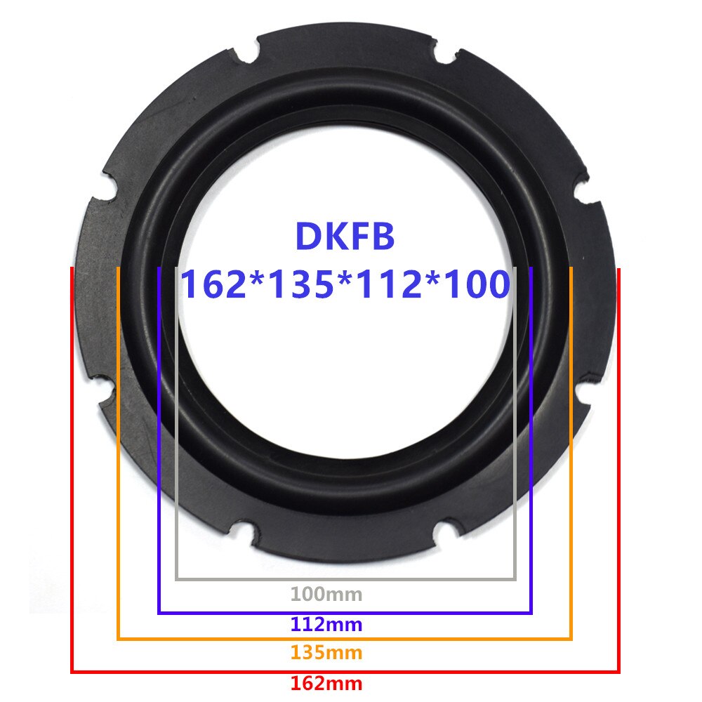 6.5 inch Speaker Rubber Surround Repair speaker DIY Suspension Suspension Subwoofer Rubber Surround Side Speaker Repair: 2pieces / DKFB