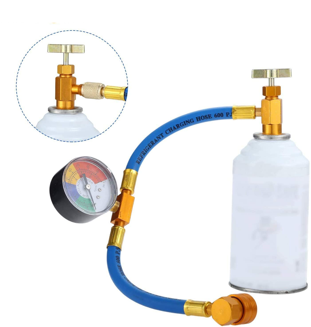 Freon r134a Automotive Air Conditioning Refill Hose Kit Low Pressure Air Conditioner Valve Core r134a Cylinder Refrigerant Tools