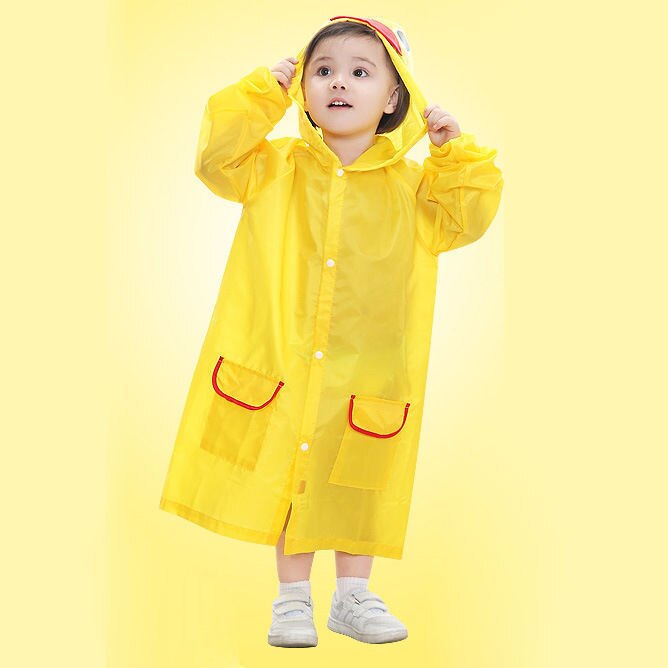 Chubasquero de dibujos animados para niños, ropa de lluvia coreana, bonito poncho para bebé, artículos para el hogar, parque infantil, Festival Songkran, 1 Uds.: YELLOW