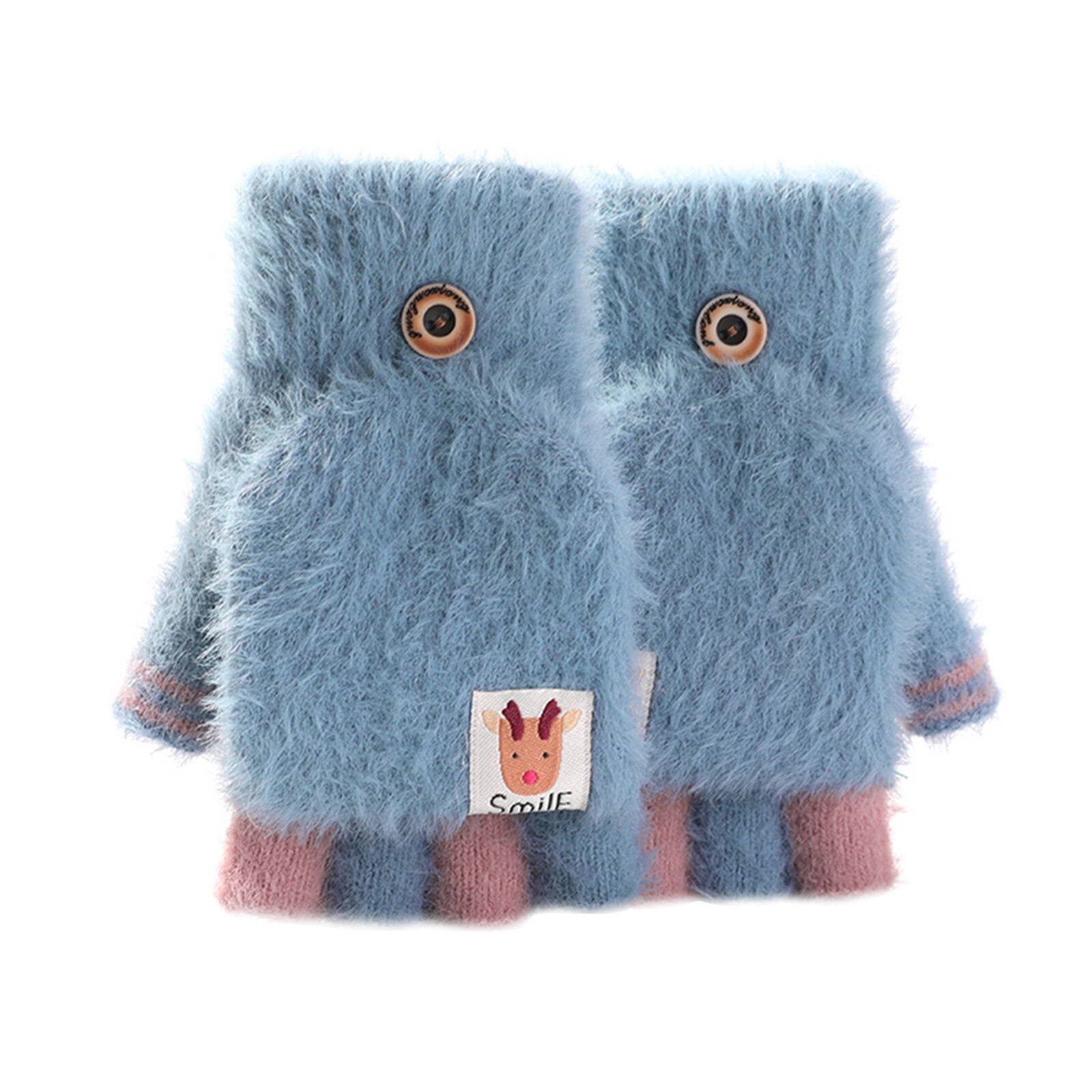 Baby mädchen Karikatur Volle Finger handschuhe warm Verdicken Handschuh Skifahren Handschuhe Windschutz Handschuhe freundlicher feste Winter handschuhe: C