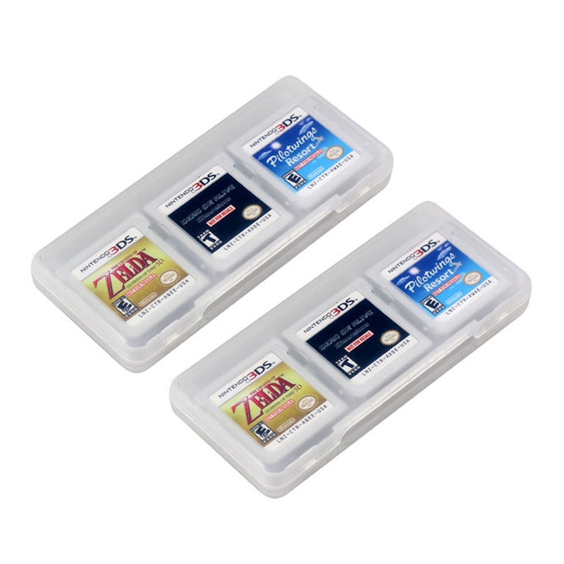 2x durchsichtige aufbewahrungsboxen für 1 6 in und cartridges für nintendo 3ds xl, ll, nds und dsi: Default Title